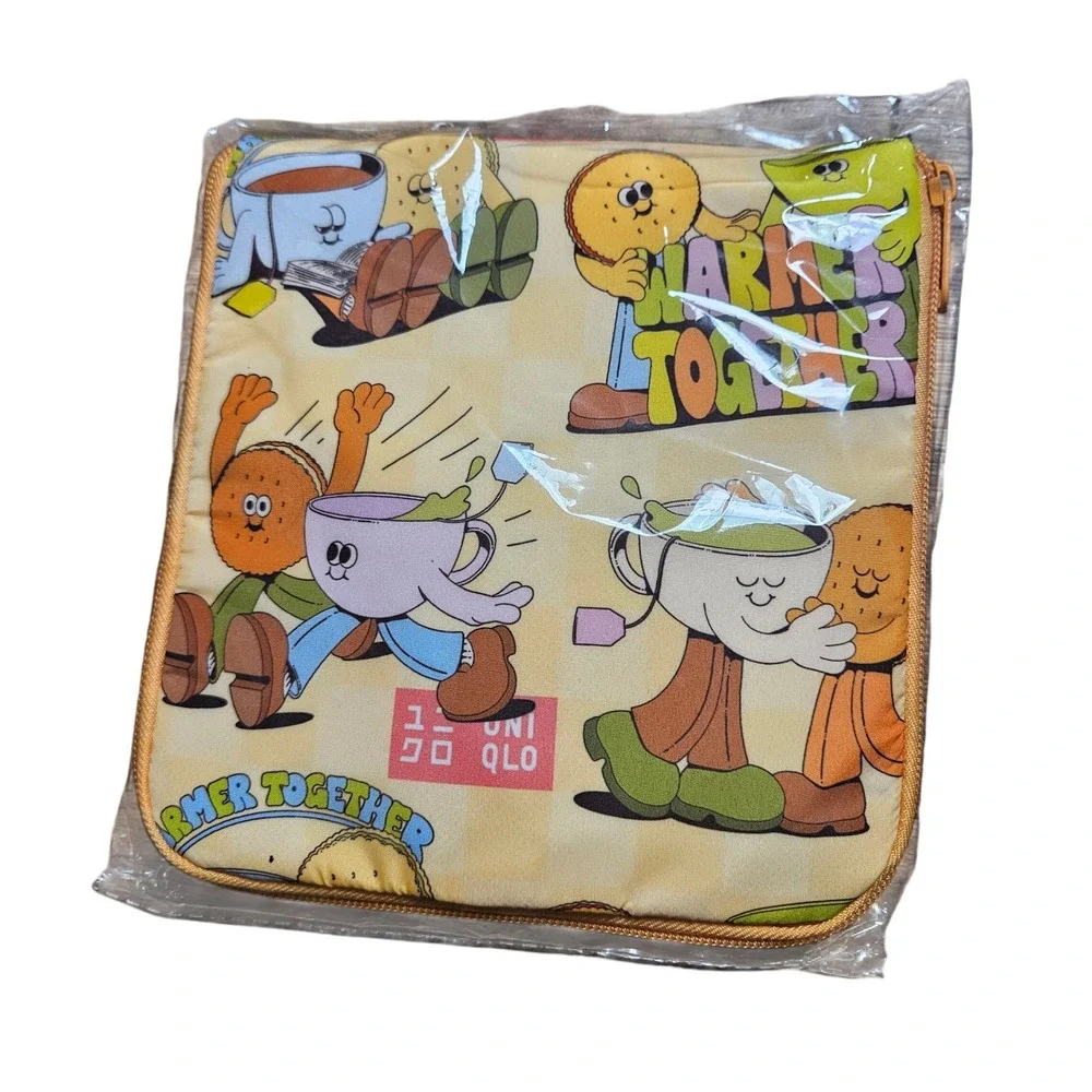 Lauren Martin X Uniqlo Warmer Together Pocketable Shopping Tote Bag Graphic NWT
